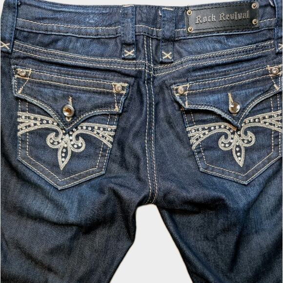 ROCK REVIVAL Sora Skinny Jeans NWOT Women's Size 27* Y2K Whiskered Distressed - Picture 1 of 11